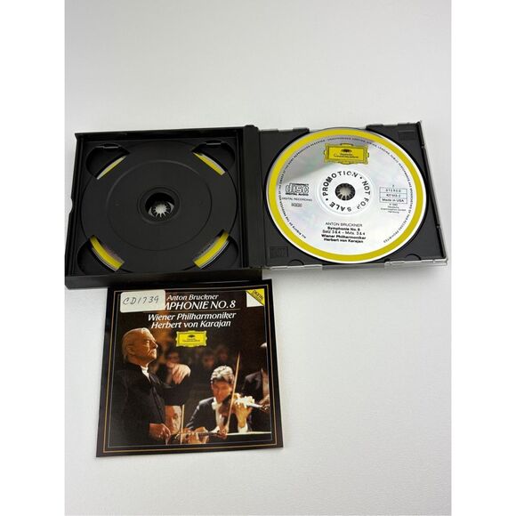 Vtg Anton Bruckner Symphonie No. 8 Philharmoniker Karajan 2 CD Set Promotion DGG - Picture 6 of 13